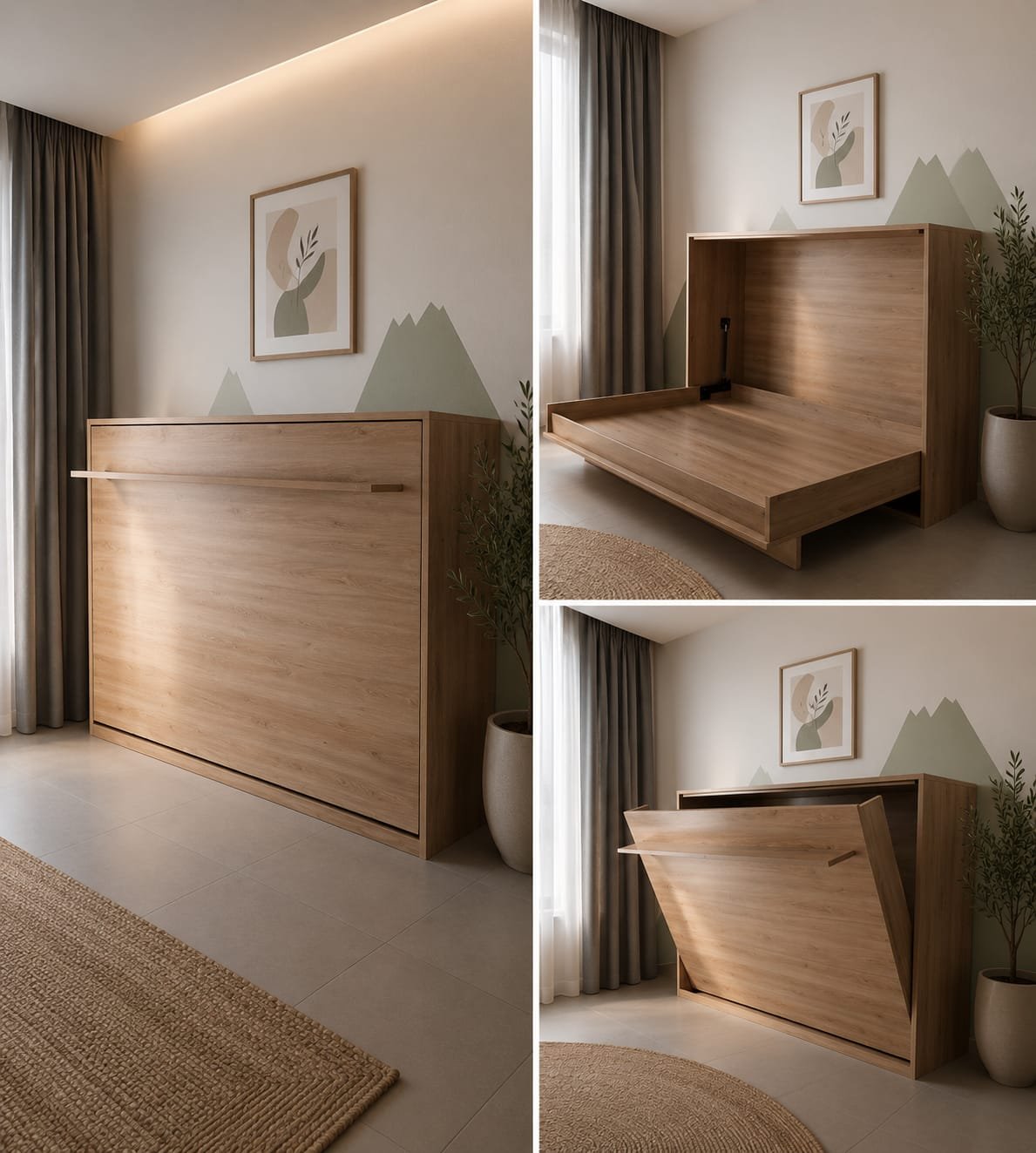 Horizontal Space-Saving Wall Bed